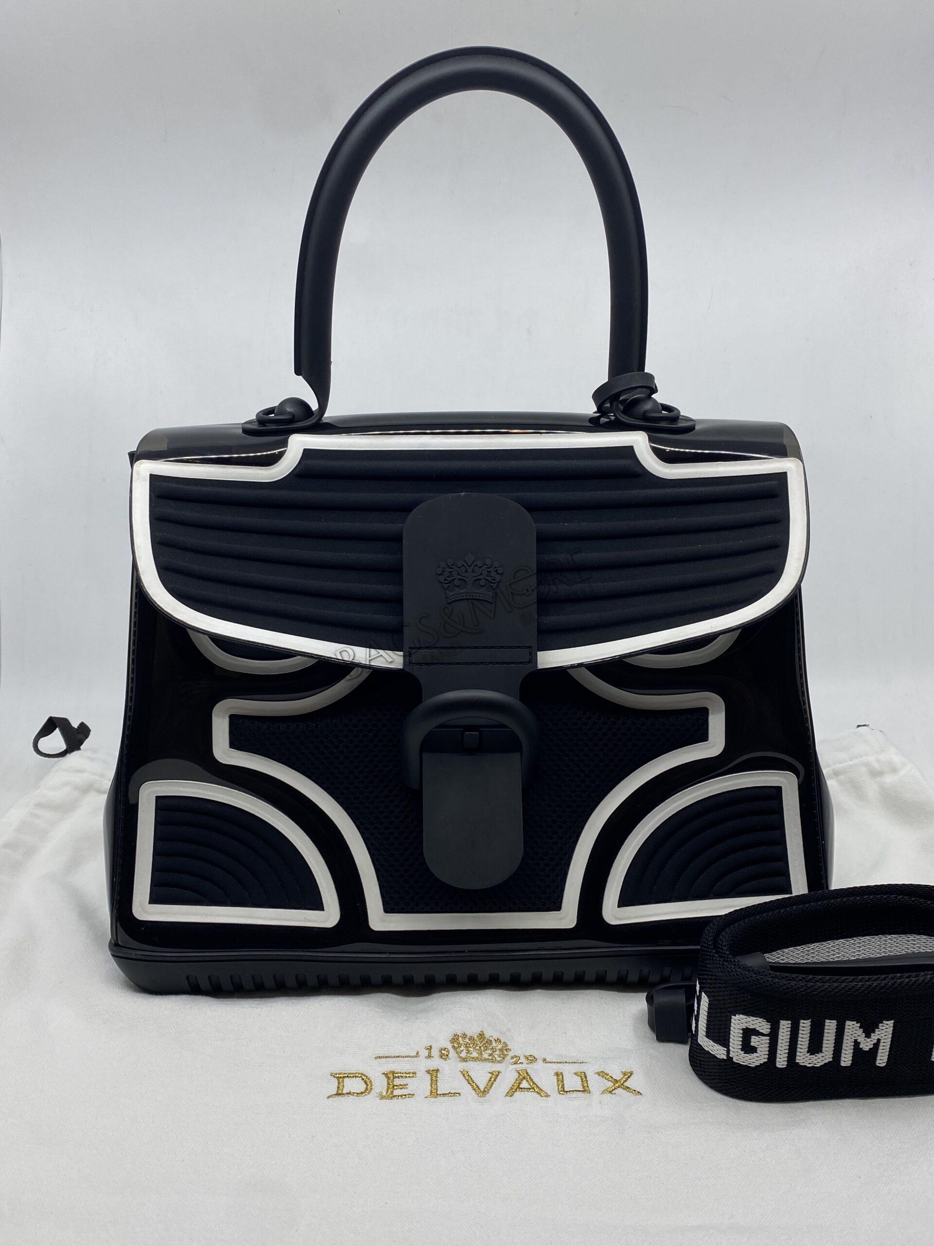 Delvaux MM Brilliant Bag Black White - NOBLEMARS