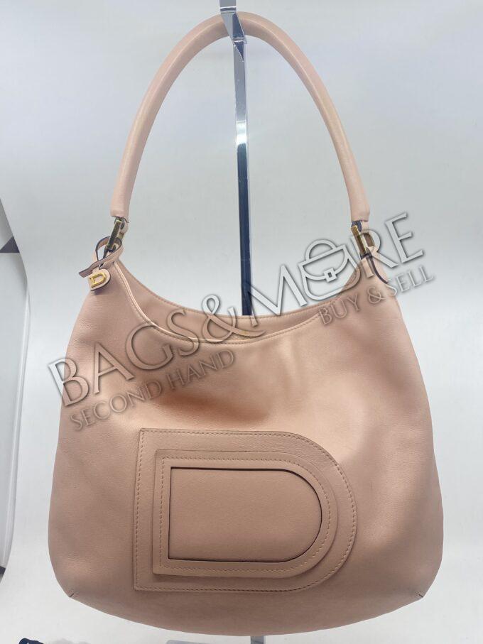 Delvaux Louise PM schoudertas kleur nude en golden hardware