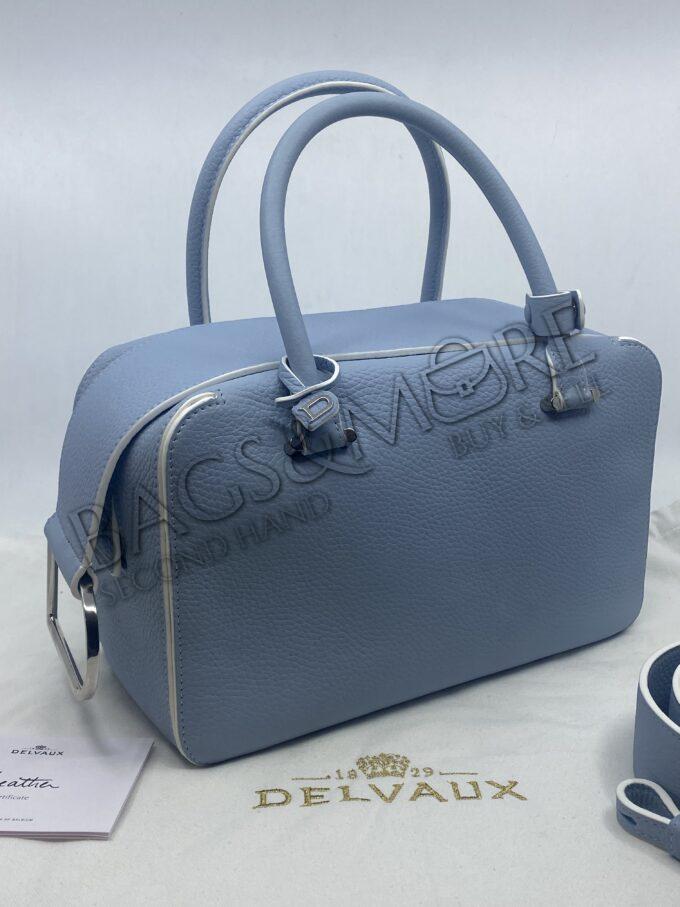 Delvaux Cool Box MM taurillon soft kleur Skyway zilveren hardware